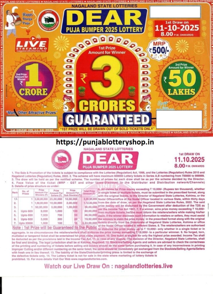 nagaland puja bumper 2025