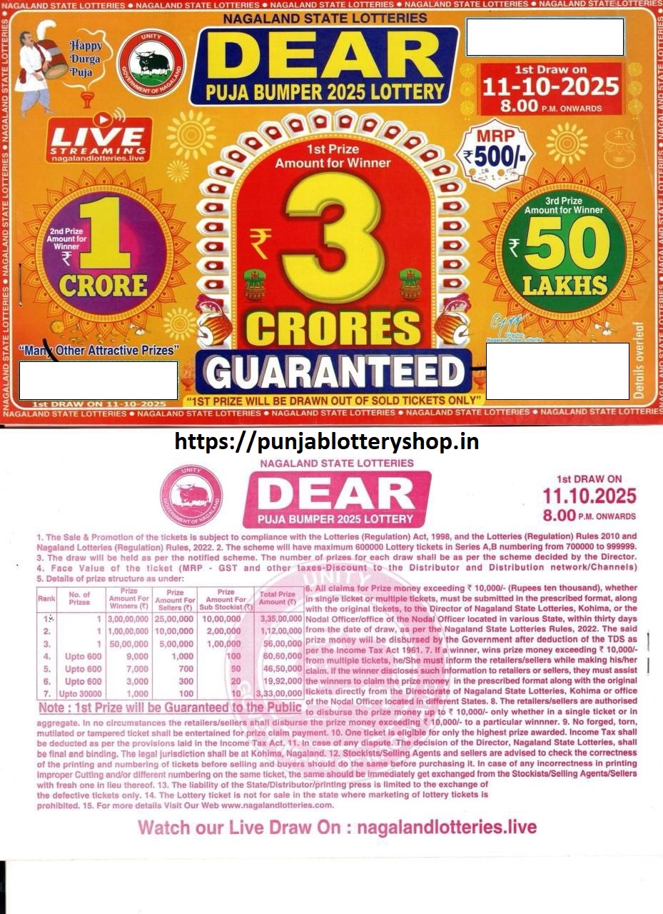 nagaland puja bumper 2025
